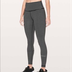 Lululemon Wunder Under High Rise Luxtreme 28” leggings Parrallel Stripe